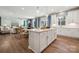Open-concept kitchen and living area featuring an island with room for dining at 423 Balboa St, Matthews, NC 28104