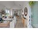 Bright living room with modern furnishings and wood floors at 4419 Splash Trl # 158, Sherrills Ford, NC 28673