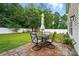 Serene backyard patio with a table and chairs set perfect for outdoor dining at 512 Nanny Point Dr, Monroe, NC 28110
