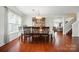 Elegant dining room with seating for six, with wood floors and natural light at 512 Nanny Point Dr, Monroe, NC 28110
