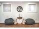 A cozy basement nook featuring two windows, beanbag chairs, and wood floors and trim at 5258 E Bandys Cross Rd, Catawba, NC 28609