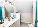 Bright bathroom with double sink vanity, modern fixtures, and natural light in a home for sale at 5258 E Bandys Cross Rd, Catawba, NC 28609