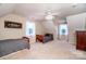 Spacious bedroom with carpet, twin beds, large windows, and a ceiling fan at 5258 E Bandys Cross Rd, Catawba, NC 28609