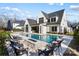 Beautiful pool and spa area with outdoor seating, perfect for entertaining and relaxation at 7215 Alexander Rd # 4, Charlotte, NC 28270