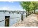 Scenic waterfront view from a wooden dock, overlooking a marina filled with boats at 753 Southwest Dr, Davidson, NC 28036