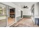 Relaxing screened porch offering views of the yard, perfect for outdoor enjoyment with fireplace visible through door at 753 Southwest Dr, Davidson, NC 28036