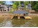 New dock extending into the lake, perfect for boating and enjoying the waterfront at 8066 Edgewater Dr # 103, Norwood, NC 28128