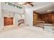 Open-concept living room boasts soaring ceilings with exposed beams, hardwood accents, and a grand entrance at 8117 Rising Meadow Rd, Charlotte, NC 28277