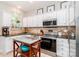 Modern kitchen features stainless appliances, granite counters, and white cabinetry with ample natural light at 10419 Chelsea Bay Dr, Charlotte, NC 28278