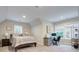 Cozy bedroom with carpet, a window, desk, and bedside table with lamp at 1327 Springlake Rd, York, SC 29745