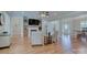 Cozy living room featuring a fireplace, hardwood floors, and comfortable seating at 1327 Springlake Rd, York, SC 29745