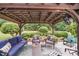 Inviting covered patio with comfortable seating and backyard views at 1533 Ohara Plantation Ct, Dallas, NC 28034