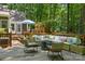 Deck with plenty of space for entertaining, an outdoor dining area, and relaxing seating surrounded by nature at 2507 Connemara Dr, Matthews, NC 28105