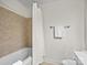 Cozy bathroom showcasing a shower-tub combo and a neutral palette, creating a peaceful, spa-like atmosphere at 300 W 5Th St # 433, Charlotte, NC 28202