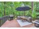 Entertain in style on this back deck, complete with an outdoor dining area and grill at 3214 Tilley Morris Rd, Matthews, NC 28105