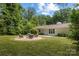Charming backyard featuring a cozy seating area and manicured lawn perfect for outdoor entertaining at 4017 Sulkirk Rd, Charlotte, NC 28210