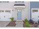 Home's entrance featuring a light blue front door and a cozy welcome mat at 5023 Daybell St, Charlotte, NC 28214