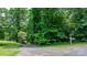 View of the driveway leading to a home surrounded by lush trees at 6256 Monford Dr, Conover, NC 28613