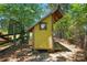 Small outdoor shed in backyard enclosed by fence and surrounded by foliage at 7204 E 218 Hwy, Marshville, NC 28103