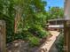 Lush backyard with landscaping, patio furniture and screened in porch at 1010 Arabian Farm Rd, Clover, SC 29710