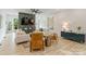 Comfortable living area with a modern fireplace, stylish decor, and wood floors at 112 Manning Dr, Charlotte, NC 28209