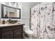 Stylish bathroom featuring a unique sink bowl and Paris-themed shower curtain at 172 Valleybrook Dr # 8, Denver, NC 28037
