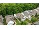 Birds-eye view of residential properties showcasing landscaping and driveway layouts at 19157 Mallard Dr, Fort Mill, SC 29707