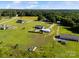Aerial view of a charming home with a pool and large yard at 2268 Westbrook Rd, Edgemoor, SC 29712