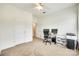 This bedroom with neutral carpet and white walls could be the perfect home office at 2268 Westbrook Rd, Edgemoor, SC 29712