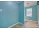 Cozy bathroom featuring a single sink vanity and bright blue walls at 286 Southside Rd, Rock Hill, SC 29730