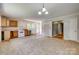 Open kitchen area with tile floors, ample space for dining, and natural light at 286 Southside Rd, Rock Hill, SC 29730