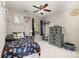 Bright bedroom with space themed decor, ceiling fan, large window, and neutral carpet at 35 Dorie Dr, Belmont, NC 28012