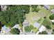 Aerial view of property with boundary lines, showcasing lot size, location, and surroundings at 3807 Sweetgrass Ln, Charlotte, NC 28226