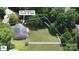 Drone shot of the property at 3807 Sweetgrass Ln, Charlotte, NC 28226, featuring a large, fenced backyard at 3807 Sweetgrass Ln, Charlotte, NC 28226
