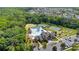 Aerial view showcasing the community pool, clubhouse, tennis courts, and lush landscaping in a Gathering-friendly neighborhood at 417 Brier Knob Dr, Fort Mill, SC 29715