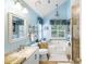 Stylish bathroom with a soaking tub, vanity, and a shower with glass doors at 4333 Poplar Grove Dr, Charlotte, NC 28269