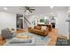 Inviting living room showcases an open concept layout with hardwood floors and comfortable seating at 5016 Celeste Ct, Charlotte, NC 28270