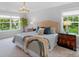 Cozy bedroom with lots of natural light, a comfortable bed, and elegant decor at 5044 Dockside Ct, Matthews, NC 28104