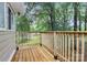 New wooden deck overlooking the lawn at 613 N Rhyne St, Gastonia, NC 28054