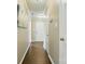 Welcoming foyer with neutral walls, hardwood floors and a door to the exterior at 6821 Millingden Ct, Charlotte, NC 28277
