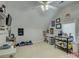 Bonus room with neutral carpet, ceiling fan, and various décor items, a great flex space at 736 Creekbridge Dr, Rock Hill, SC 29732