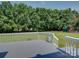Gray wooden deck featuring a backyard view, offering a serene outdoor space for relaxation and gatherings at 736 Creekbridge Dr, Rock Hill, SC 29732