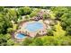 Aerial view of the community pool featuring a large main pool and smaller pool at 10300 Sweetleaf Pl, Charlotte, NC 28278