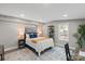 Bedroom with a bed, desk, and a shelving unit at 1055 Laurel Ave, Lancaster, SC 29720