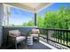 Outdoor porch with comfortable seating, offering a relaxing space with lovely views of the surrounding landscape at 11024 Shreveport Dr, Huntersville, NC 28078