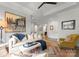 A comfortable living room with neutral tones, hardwood floors, and a cozy seating area at 1160 S Kings Dr, Charlotte, NC 28207