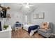 bedroom with high ceilings, cheerful decor and fun decorations at 1410 Swaying Branch Ln, Clover, SC 29710