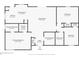 Floorplan showing layout of the house, including kitchen, living room, and bedrooms at 2009 Pinevalley Rd, Rock Hill, SC 29732