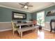 Stylish dining room with modern table, bench seating, and contemporary decor at 2443 Knickerbocker Dr, Charlotte, NC 28212
