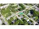 Aerial view of the property at 300 Caldwell St. surrounded by lush trees and greenery at 300 Caldwell St, Kannapolis, NC 28083